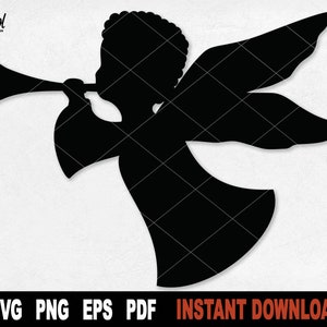 Angel Svg, Christmas Angel Svg File For Cricut, Silhouette, Angel Wings Svg Vector Clipart, Religious Angel Svg- Instant Digital Download