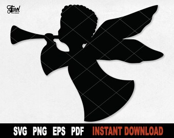 Julängel SVG: Vingar Vektor Clipart (Digital Nedladdning)