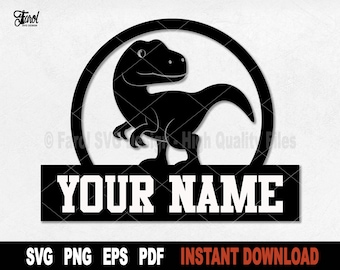 Tyrannosaurus Rex SVG: Dinosaur Monogram Cut File (Digital Download)