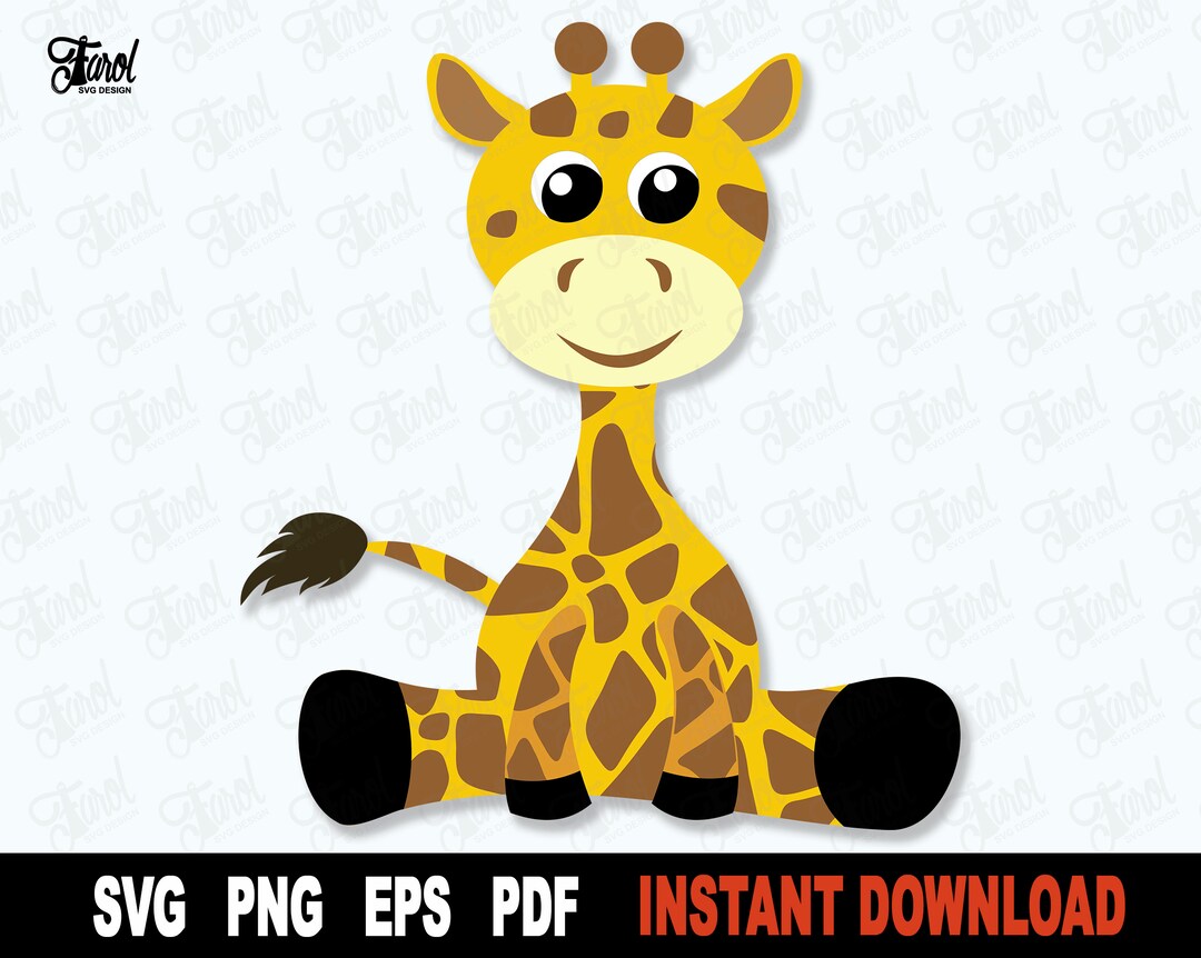 Giraffe SVG, Cute Giraffe SVG File for Cricut, Baby Giraffe, Silhouette ...