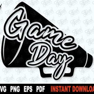 Megaphone SVG: Game Day Cheerleader Cut File (Digital Download)