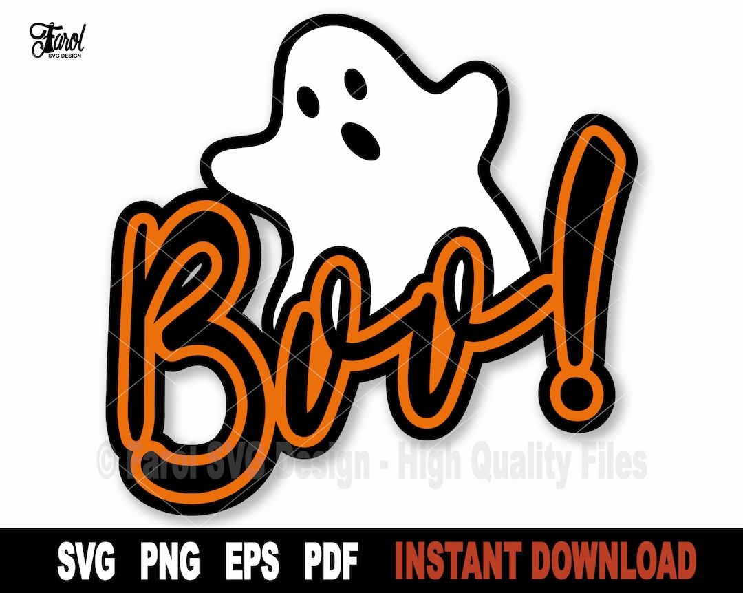 Boo Svg Ghost Boo Svg File for Cricut Silhouette Spooky - Etsy