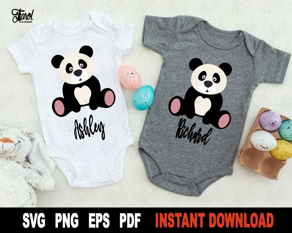 Panda SVG Panda Bear SVG File for Cricut Silhouette Animal | Etsy