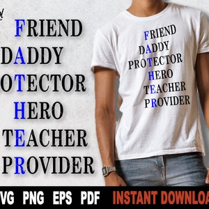 Padre definizione Svg, file SVG per la festa del papà per Cricut, Silhouette, papà Svg Vector Clipart, Png Shirt Design - Download digitale istantaneo