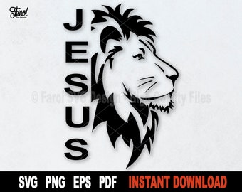 Judas lejon SVG: Jesus kristen clipart (digital nedladdning)