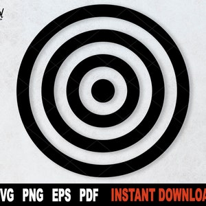 Doel-SVG-bestand: Bullseye-illustraties voor Cricut, silhouet (digitale download)