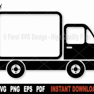 Lieferung LKW-Svg, Fracht-LKW-Svg-Datei für Cricut, Silhouette, LKW-Vektor-Clipart-Svg-Schnitt-Datei, Png-Datei - sofortiger digitaler Download