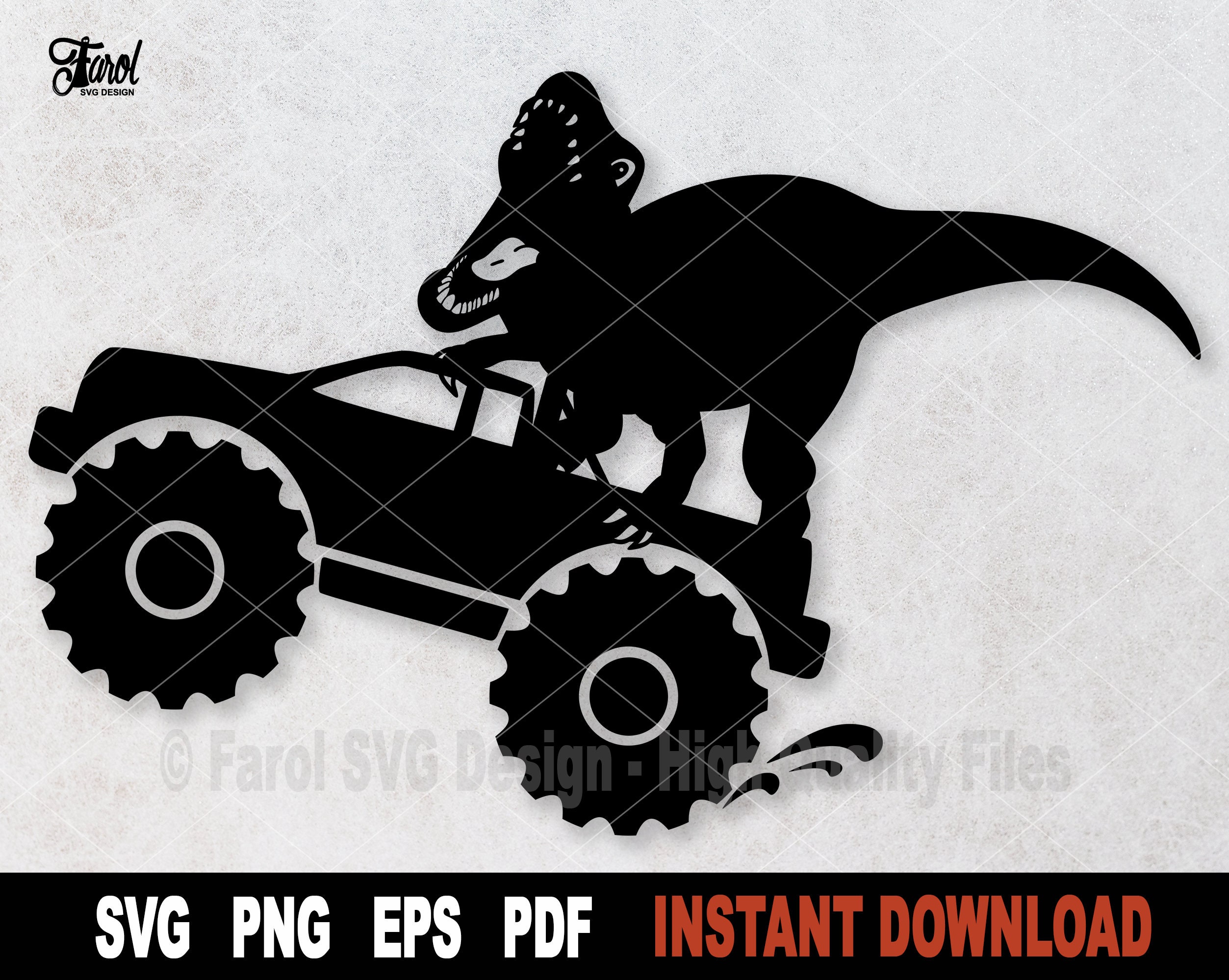 T-rex Dinosaur on Monster Truck Sublimation Clipart, Transparent PNG  Download for DIY T-shirt Design, Cute Roaring Dino Clip Art Print File -   Canada