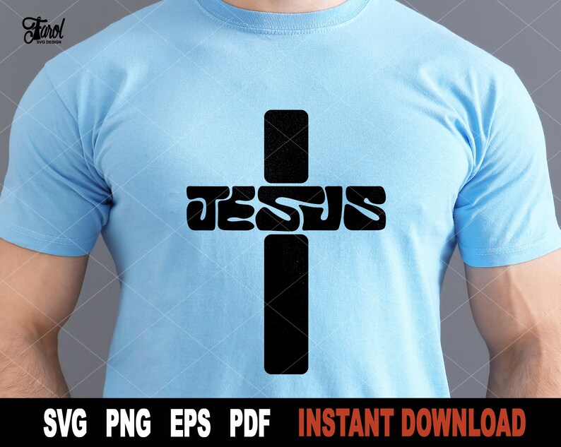 Buy Jesus Cross SVG Cut File: Christian Cricut Silhouette (digital ...