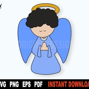 Angel Svg, Christmas Svg Cut file,  Christmas Angel SVG File For Cricut, Silhouette, Angel Vector Clipart- Instant Digital Download