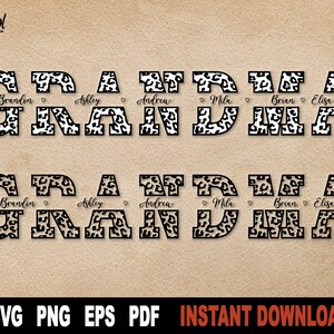 Leopard Oma SVG Datei für Cricut, Silhouette, Mama Leben, Leopard Print, Vektor Clipart, geschnittene Datei