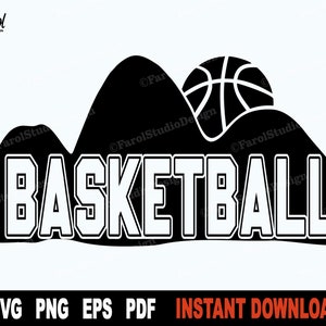 Basketball Svg, Basketball Svg File For Cricut, Silhouette, Sport Clipart, Vector Shirt Design - Instant Digital Download