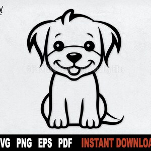 Schattige hond Svg, hond Svg-bestand, hond Png-bestand