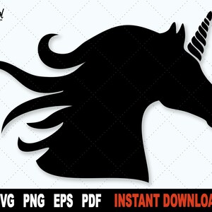 Unicorn SVG, Unicorn Head SVG File For Cricut, Silhouette, Animal Clipart Cut File,  Sublimation PNG - Instant Digital Download