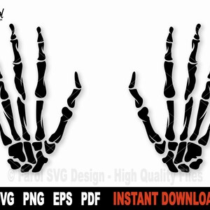 Skeleton Hands SVG: Halloween Clipart, Shirt Design (Digital Download)