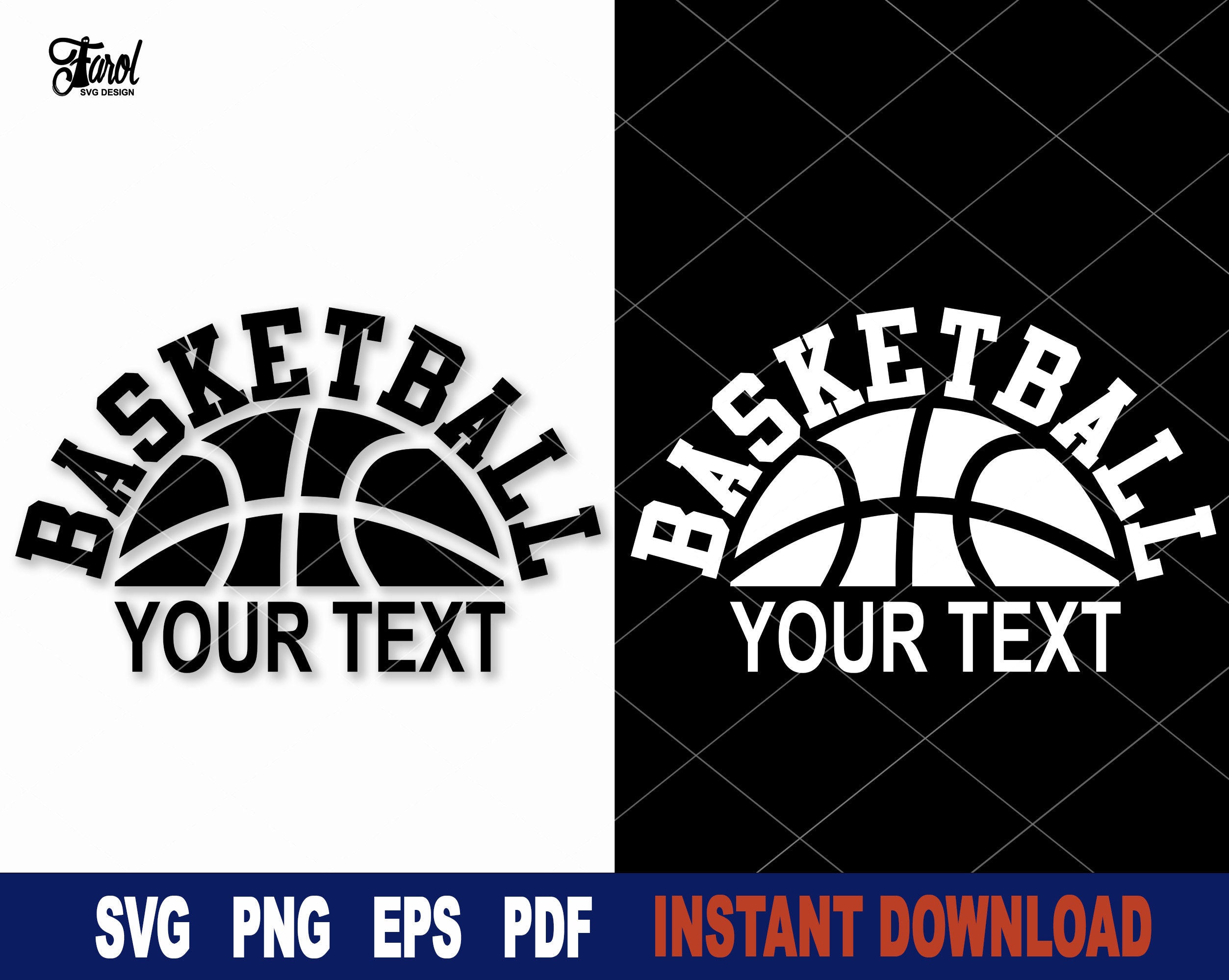 Basketball SVG Half Basketball Svg Basketball Svg File for Etsy