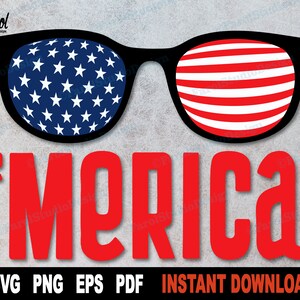 Merica SVG: 独立記念日の愛国的カットファイル (デジタルダウンロード)
