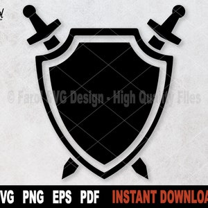 Medieval Shield with Sword SVG: Armor of God, Christian Clipart (Digital Download)
