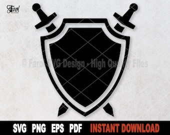 Medieval Shield with Sword SVG: Armor of God, Christian Clipart (Digital Download)