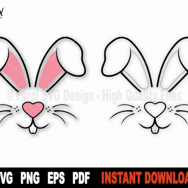 Bunny Ears SVG, Easter Svg File For Cricut, Silhouette, Easter SVG Clipart, Ears Cut File, Spring Svg- Instant Digital Download