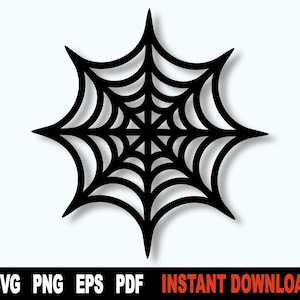 Spider Web SVG File For Cricut, Halloween SVG Clipart Cut File, Cobweb File, Silhouette - Sublimation PNG - Instant Digital Download