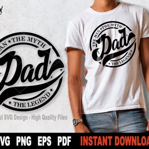 Dad SVG, Fathers Day SVG File For Cricut, Silhouette, Dad PNG Shirt Design, Vector Clipart, Dad Svg Cut File- Instant Digital Download
