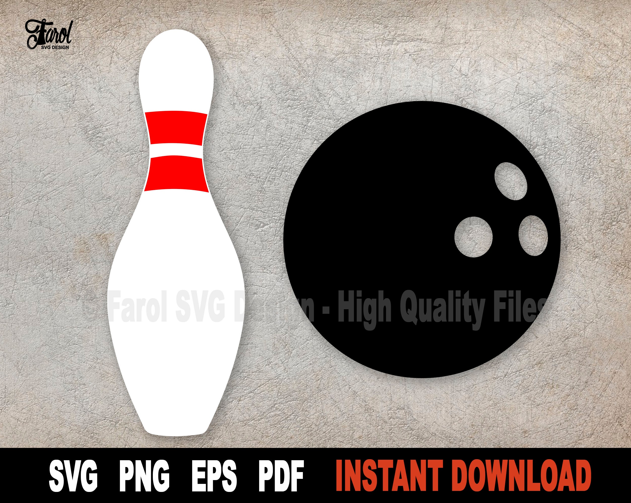 Bowling Ball Svg Cut File Bowling Pin Svg File for Cricut Etsy