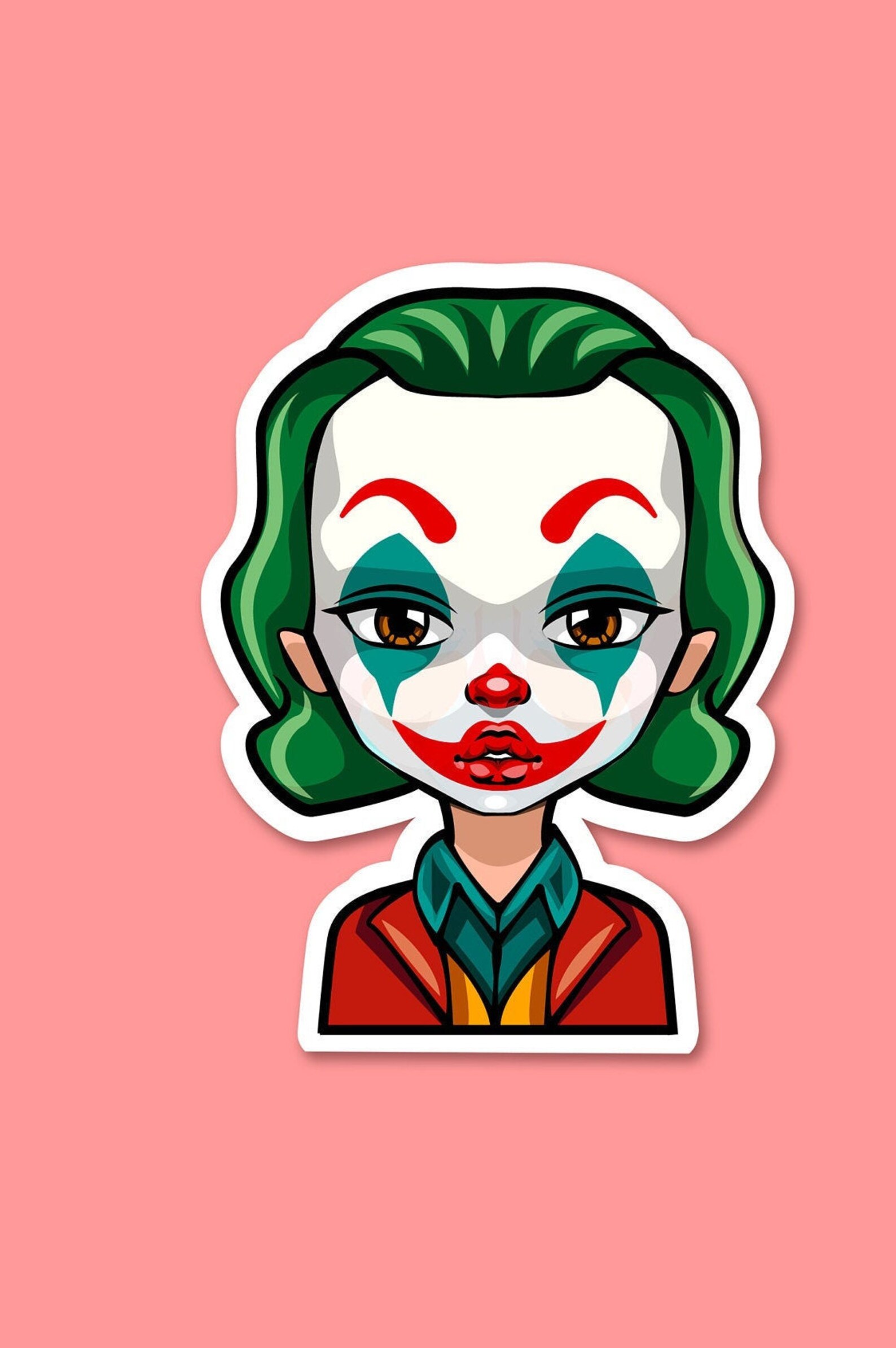 Joker Vinyl Sticker Filmstickers Batman Joker Stickers Etsy