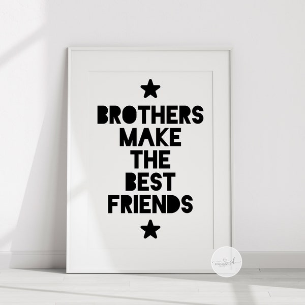 Brothers Wall Art Etsy