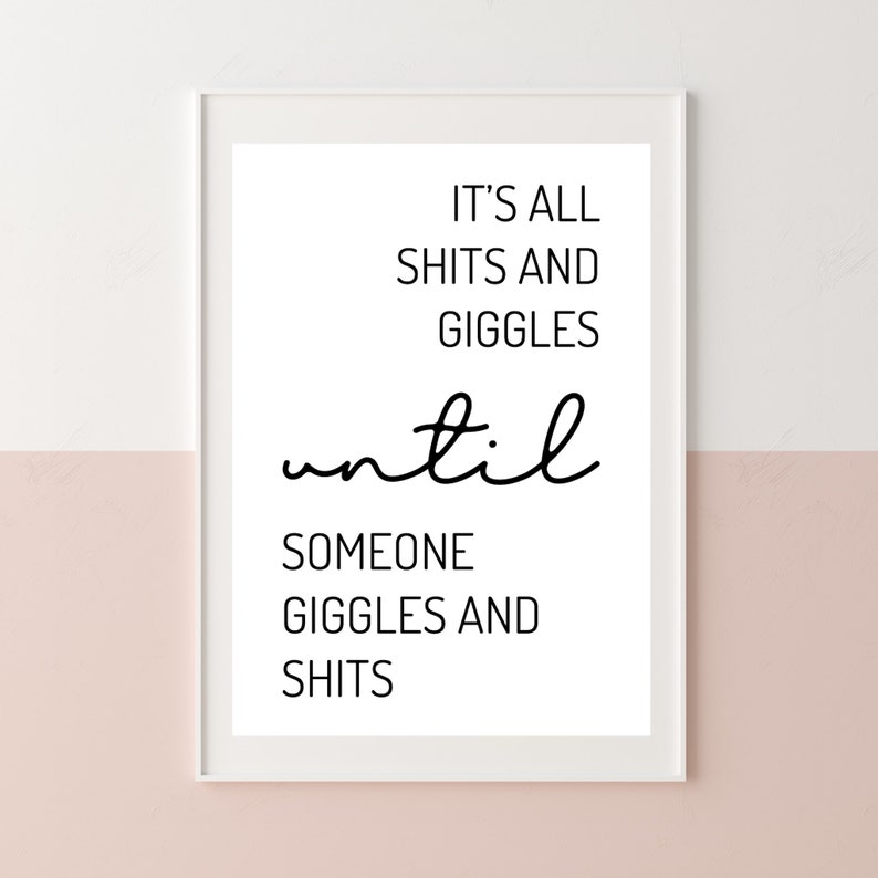 Giggles Cartello In Lamiera Vintage 30x20 Cm - It's All Giggles - Poster Metallo Umoristico Per Bar E Casa - 5