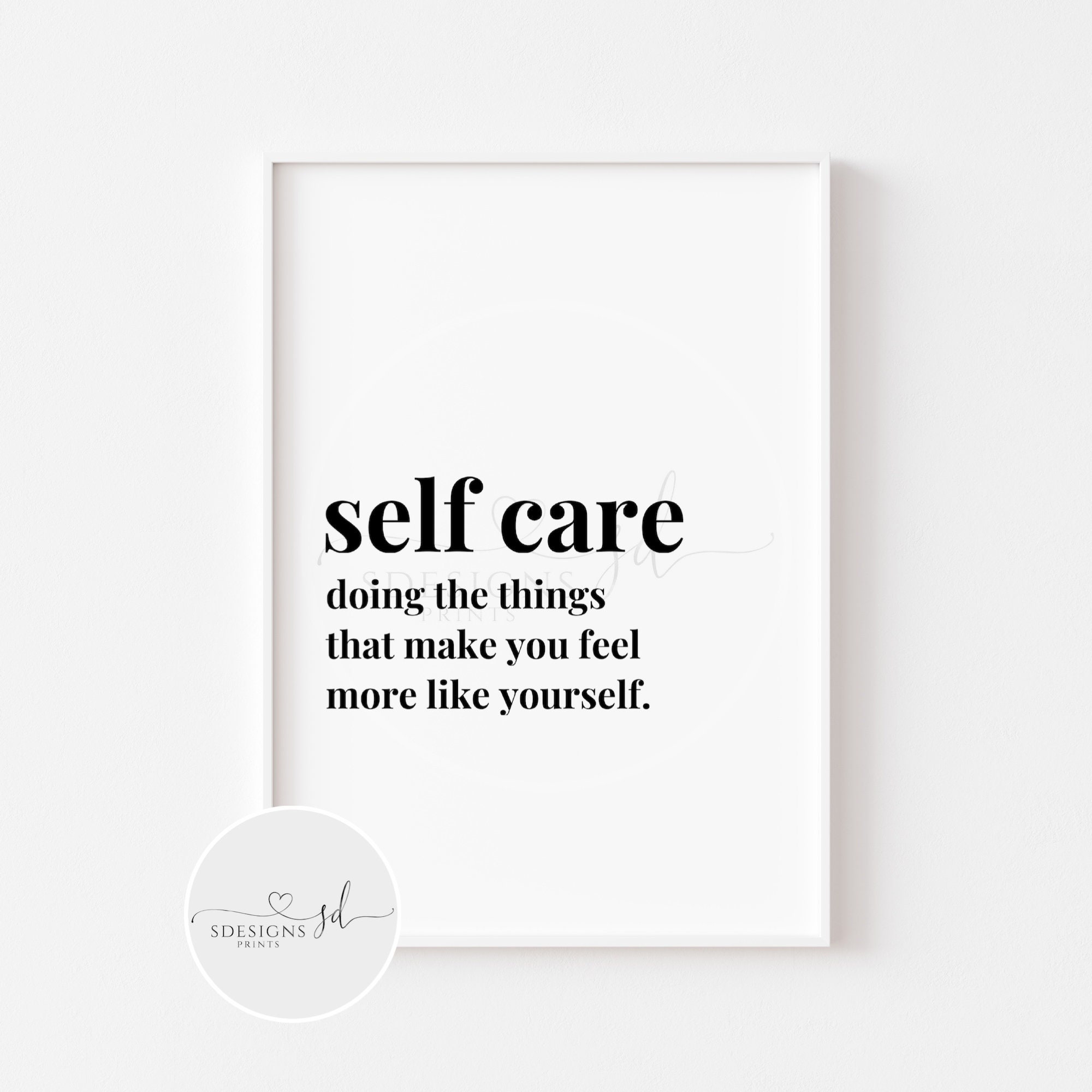 Self Care Print Self Care Definition Inspirational Quote Motivational Quote  Affirmation Positive Wall Art Home Decor -  Canada
