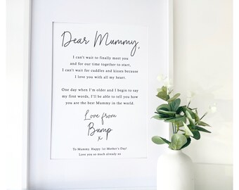 Mum To Be Poem Print | Mother’s Day Gift | Gift For New Mum | Baby Shower Gift | Mummy Poem | Mum To Be Gift | Love From Bump | Pregnancy