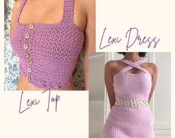 Lexi Wende Set aus Häkeltop und Kleid | Schnittmuster nach Maß (PDF)