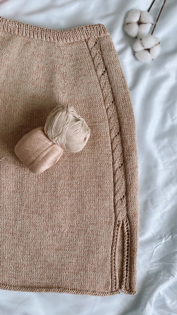 Not Quite Cables Skirt Knitting Pattern | Maxi Midi Mini