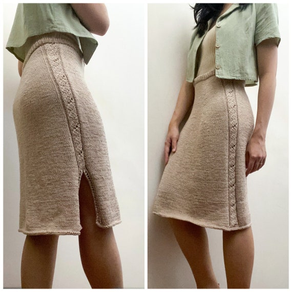 Not Quite Cables Skirt Knitting Pattern | Maxi Midi Mini
