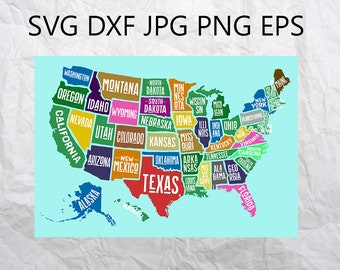 Download Usa Map Svg Etsy