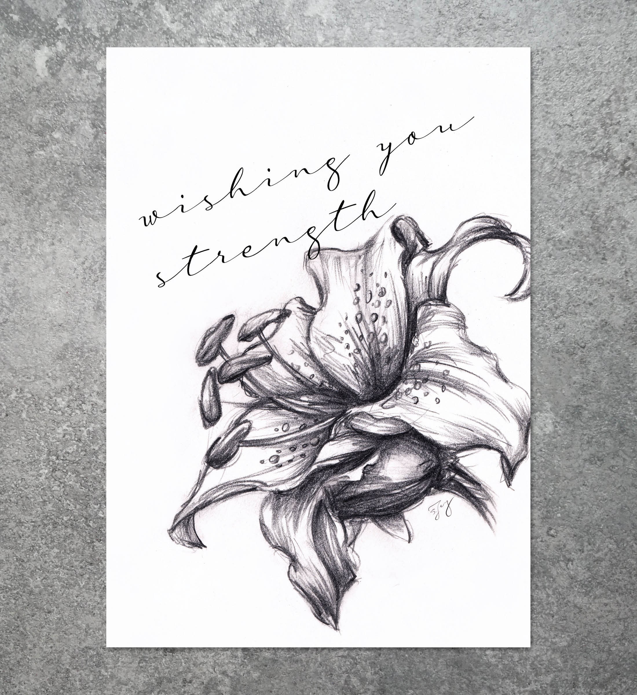 Postkarte Lilie Klappkarte A6 & A5 Grußkarte Etsy