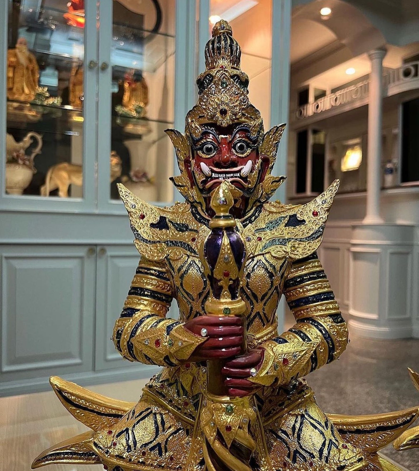 Large Thao Wessuwan Height 59 Cm. Giant Statue Thai Buddha Etsy