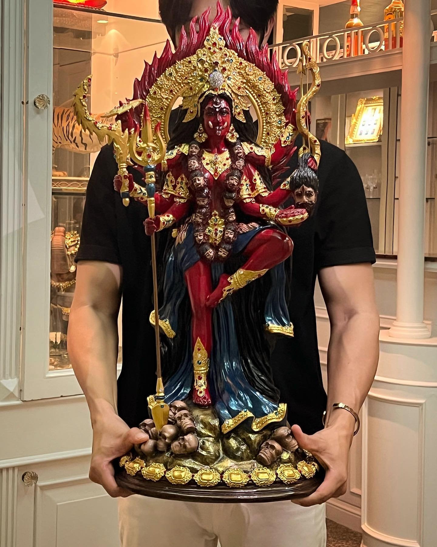 Kali Statue Silica Resin Work Goddess Kali Idol Kali Large Standing