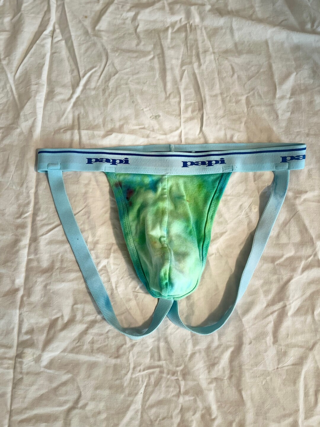 Jock Strap Hand Ice Tie Dyed Cotton Cup Mens Underwear Etsy