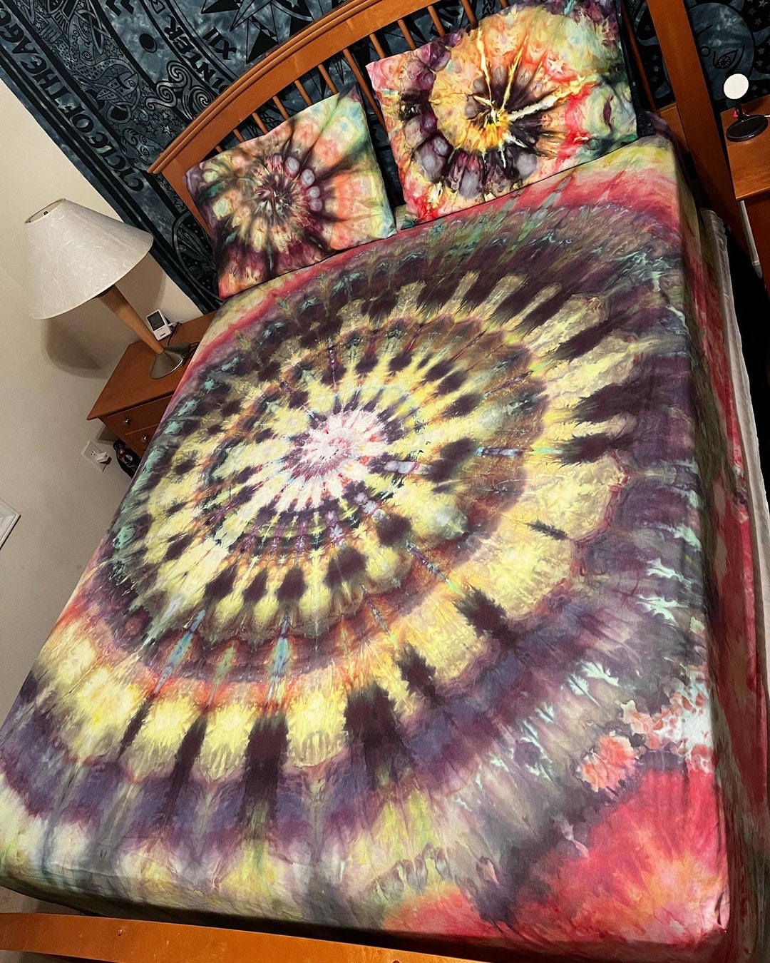 CUSTOM Swirl Tie Dye Bed Sheets Set Twin, Twin XL, Full, Queen, King