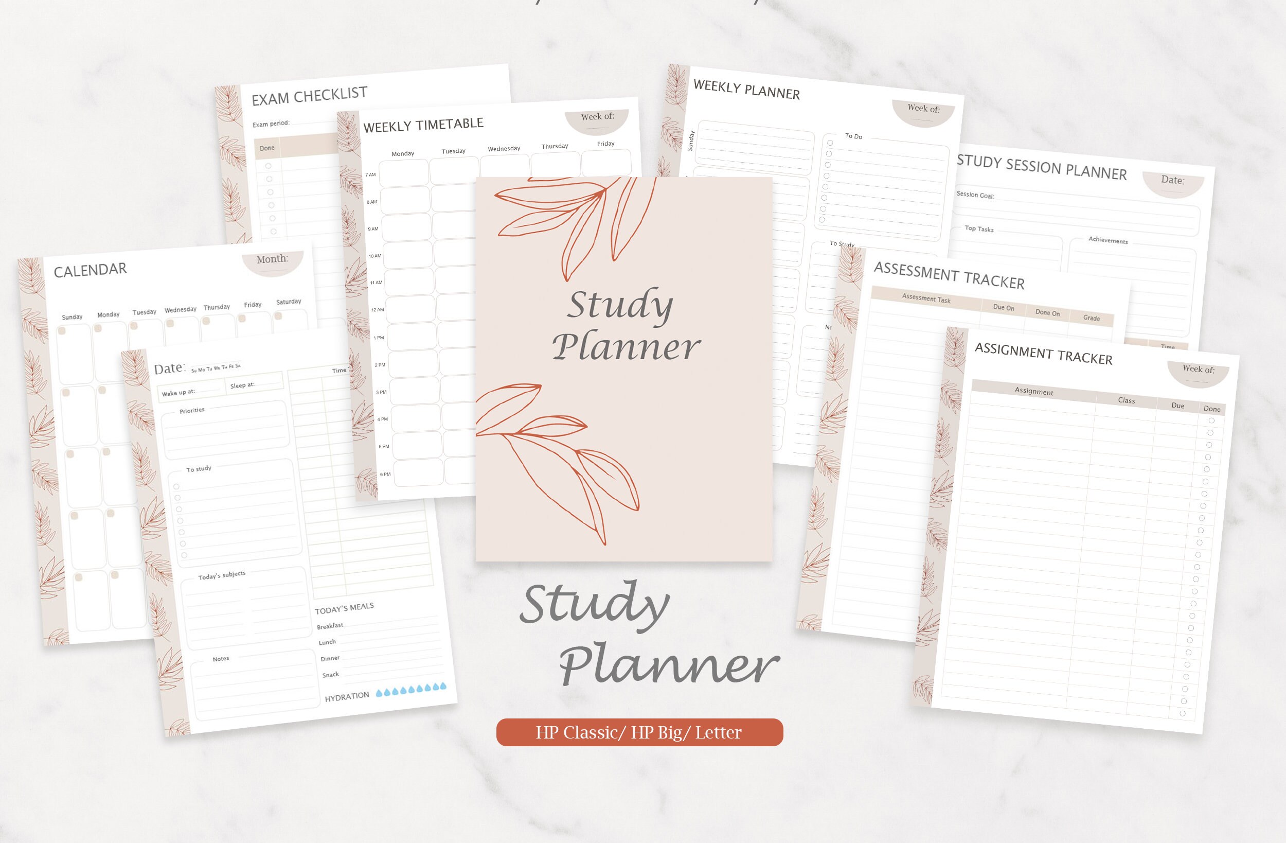PRINTABLE University Planner Study planner College Student Etsy