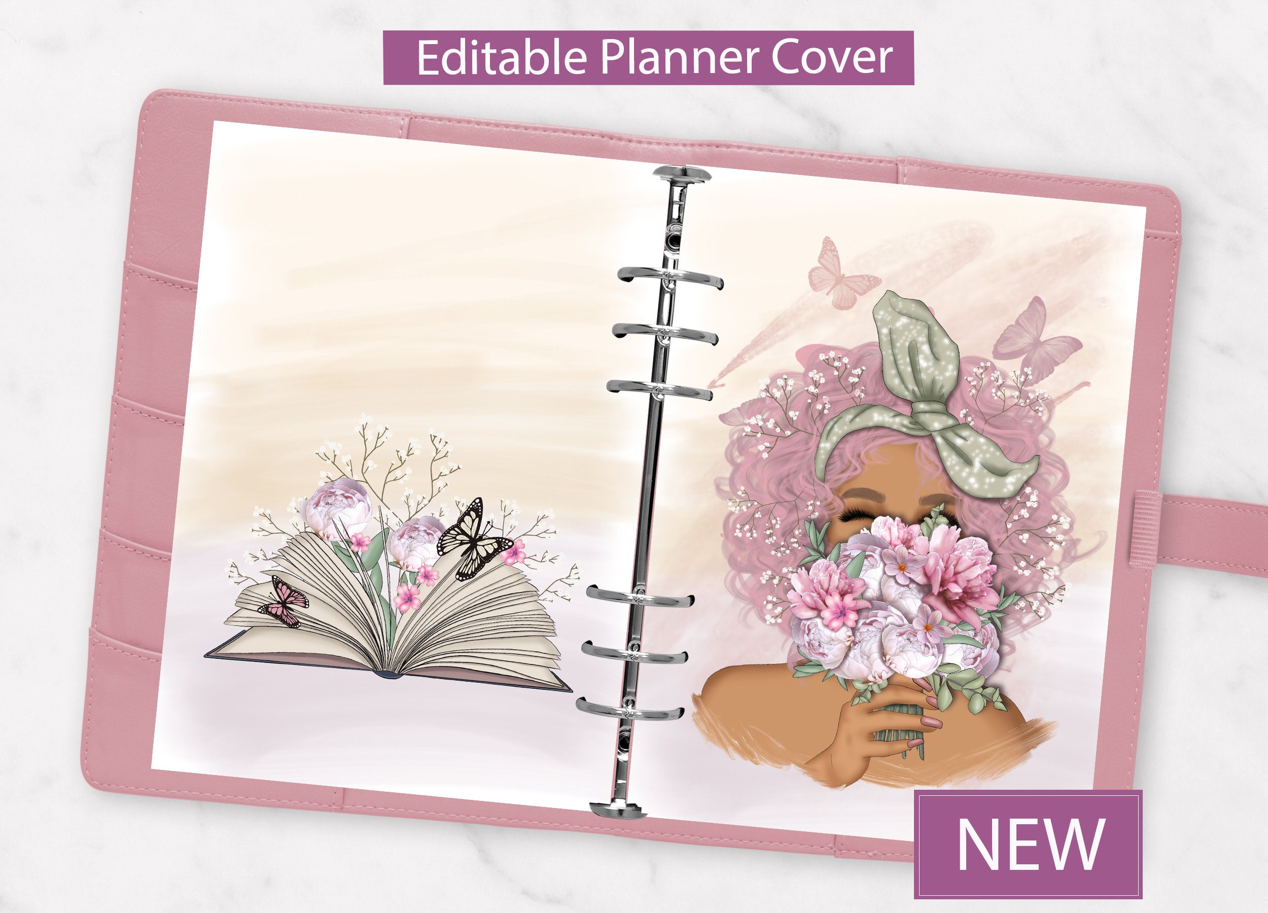 5.5x8.5 Planner Cover Printable notebook cover planner | Etsy