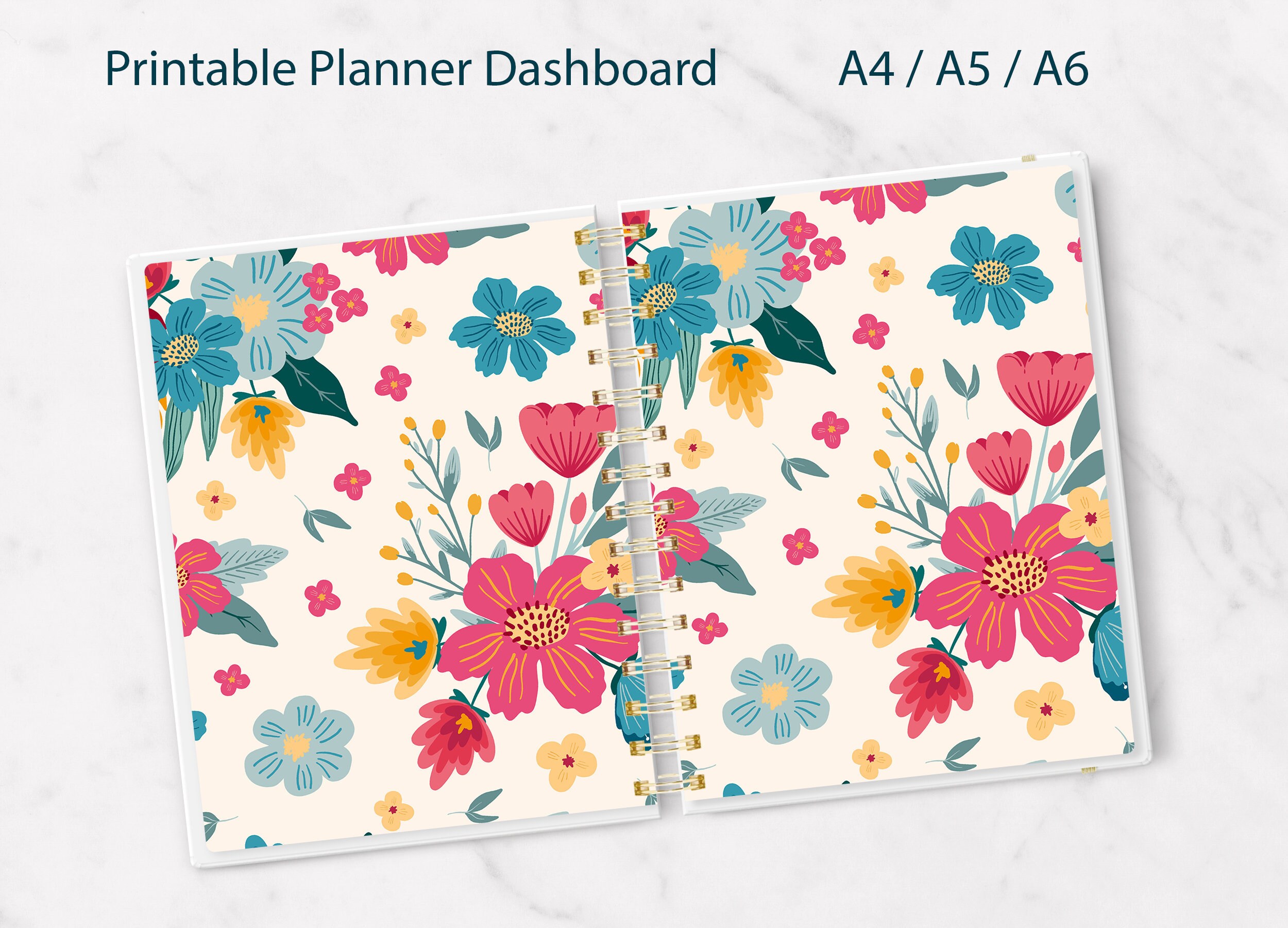 A5 planner dashboard A5 planner cover printable Planner Etsy