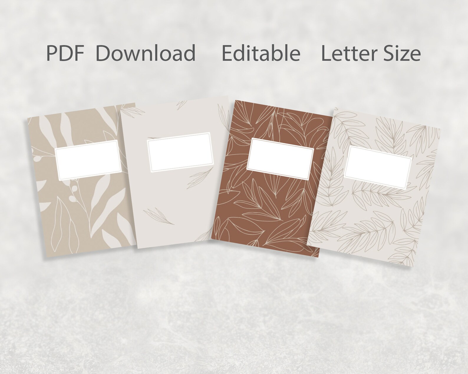 minimalist aesthetic binder covers