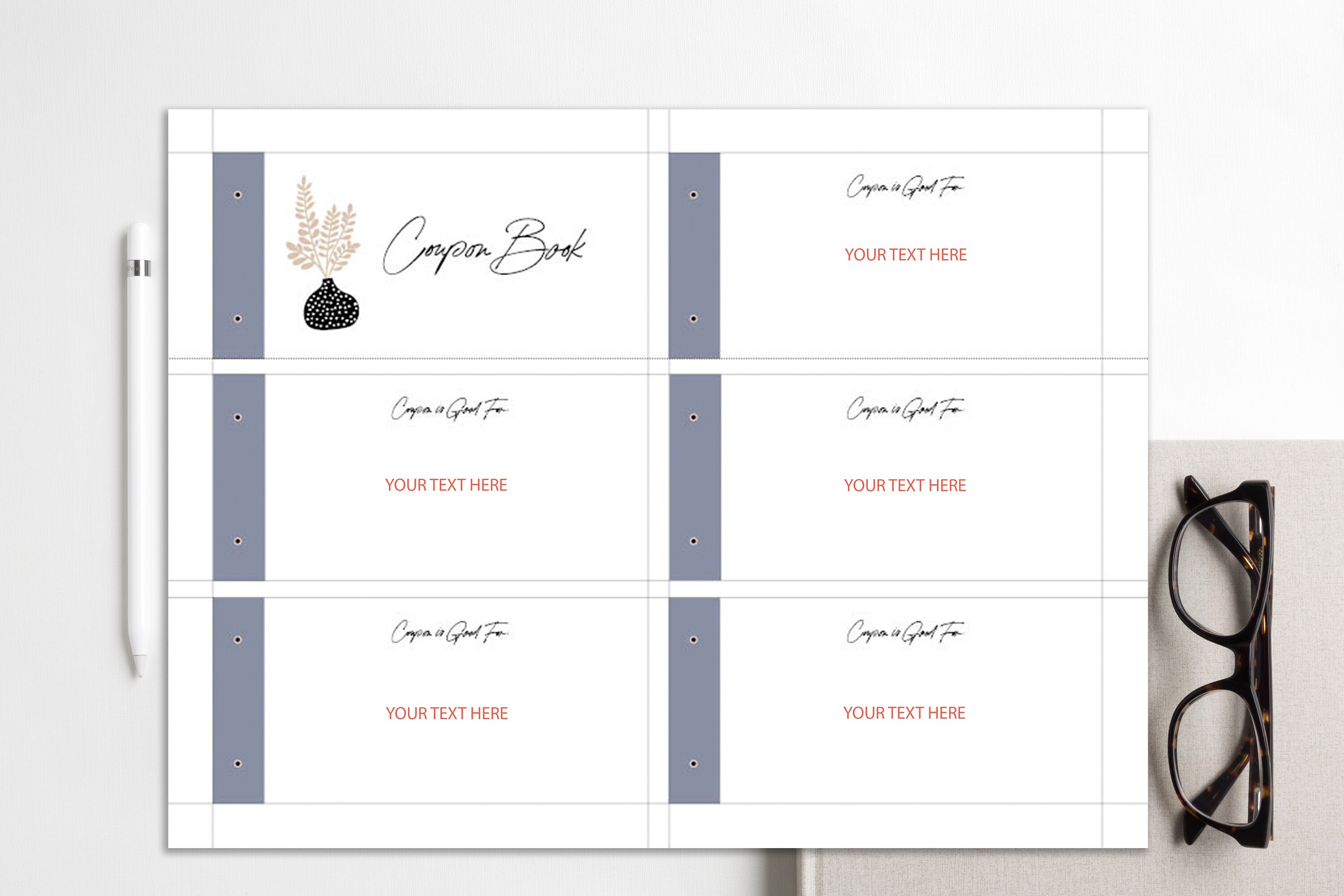 Printable Coupon Book Template Printable Coupon Book Blank | Etsy