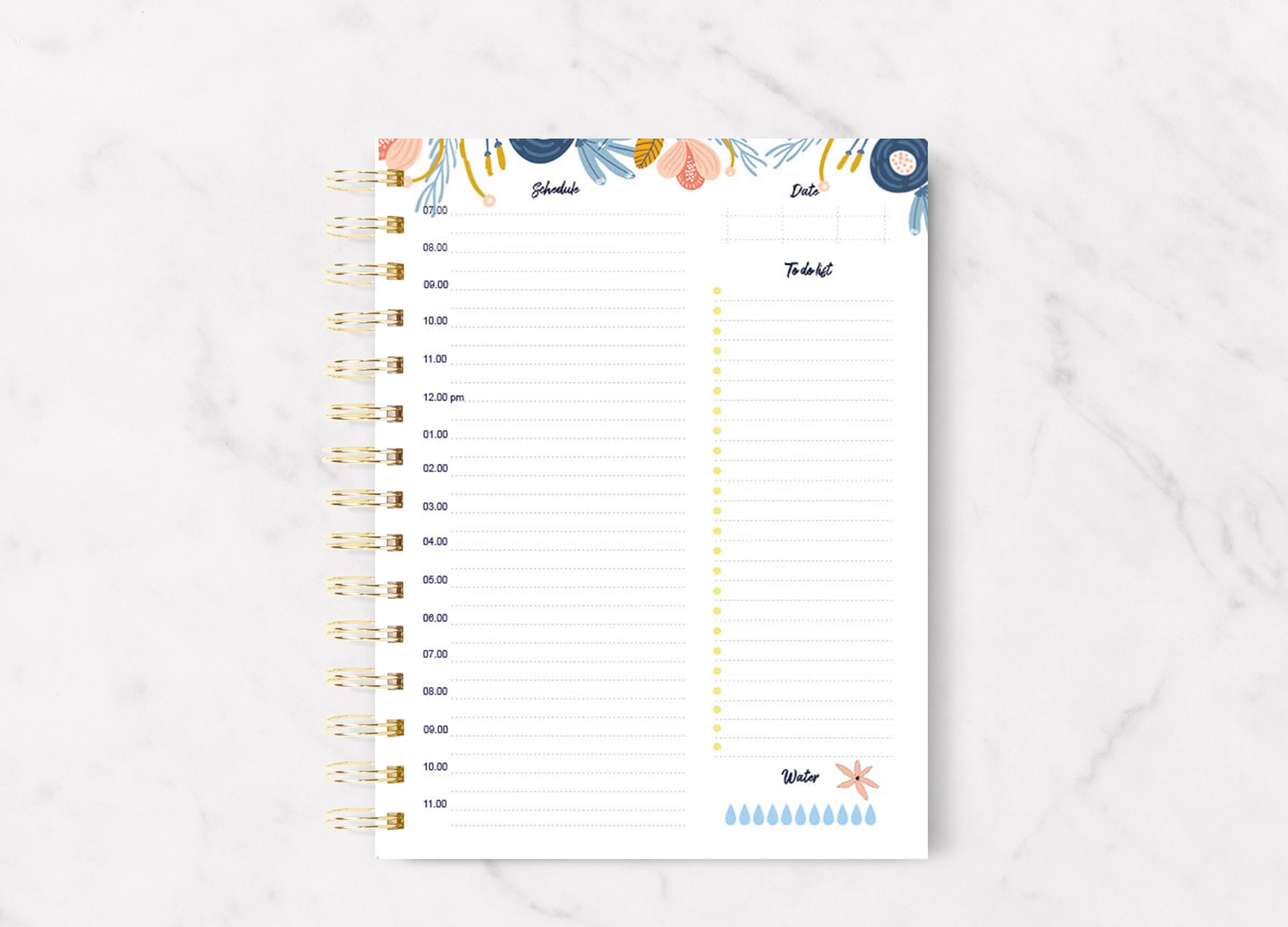 a5 daily planner insert printable daily planner printable etsy