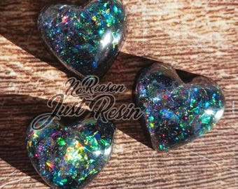 Magneti a forma di cuore in resina glitterata, decorazioni artistiche in resina, idee regalo, San Valentino