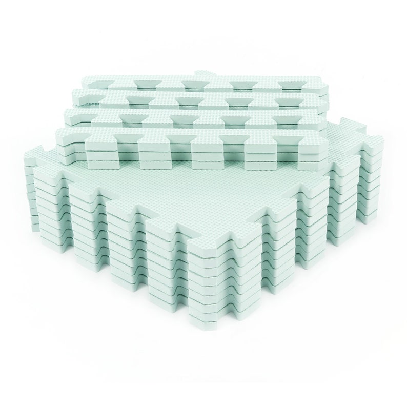 Mint Ice Green Baby Play Mats Bundle Eva Foam NonSlip Etsy