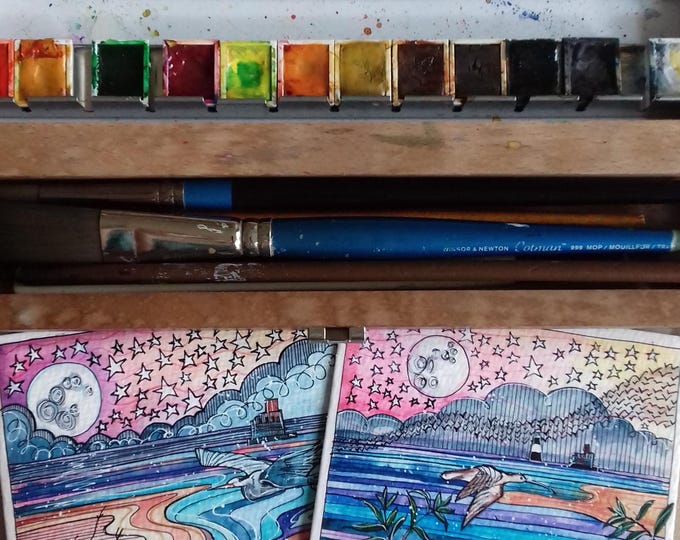 Set of 10 Fitties in winter Christmas cards